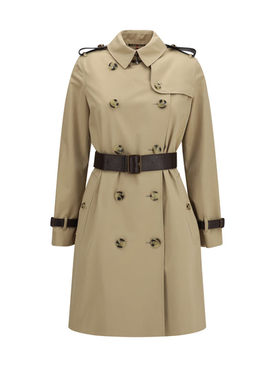 kensington midi leather trench