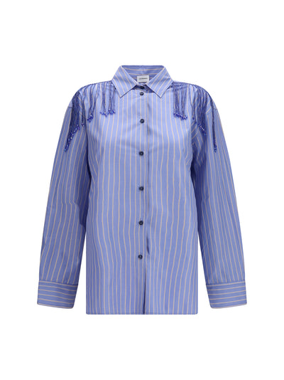 miley fringed oversized shirt