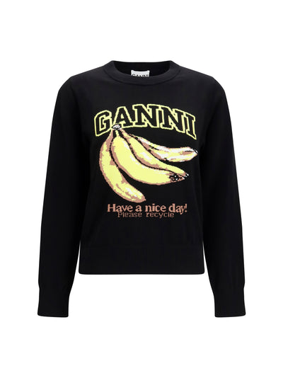 banana-print sweater