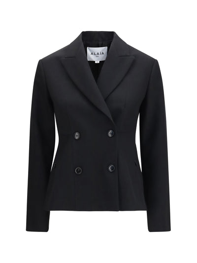 lightweight wool double-breasted jacket