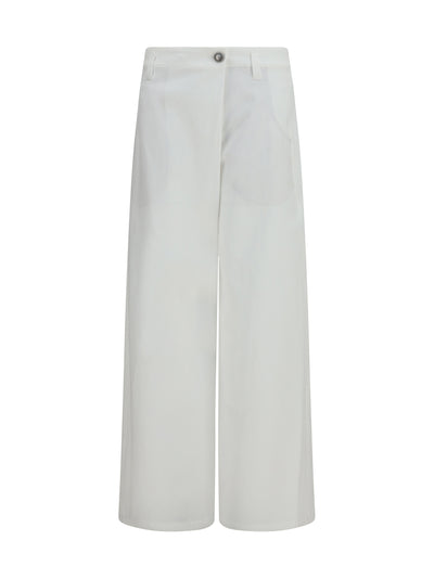 straight-leg cotton pants