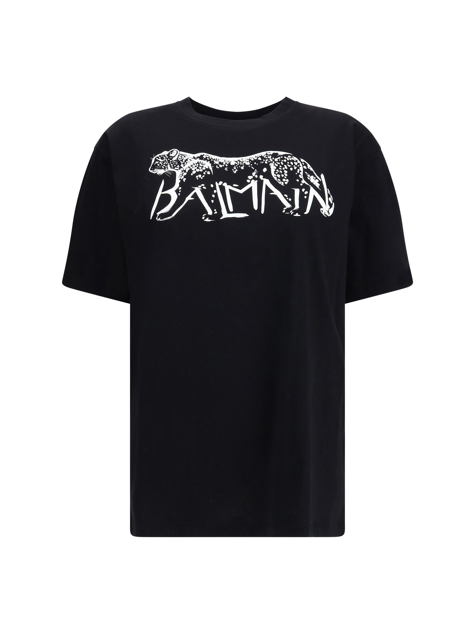 BALMAIN M balmain t-shirt with leopard print