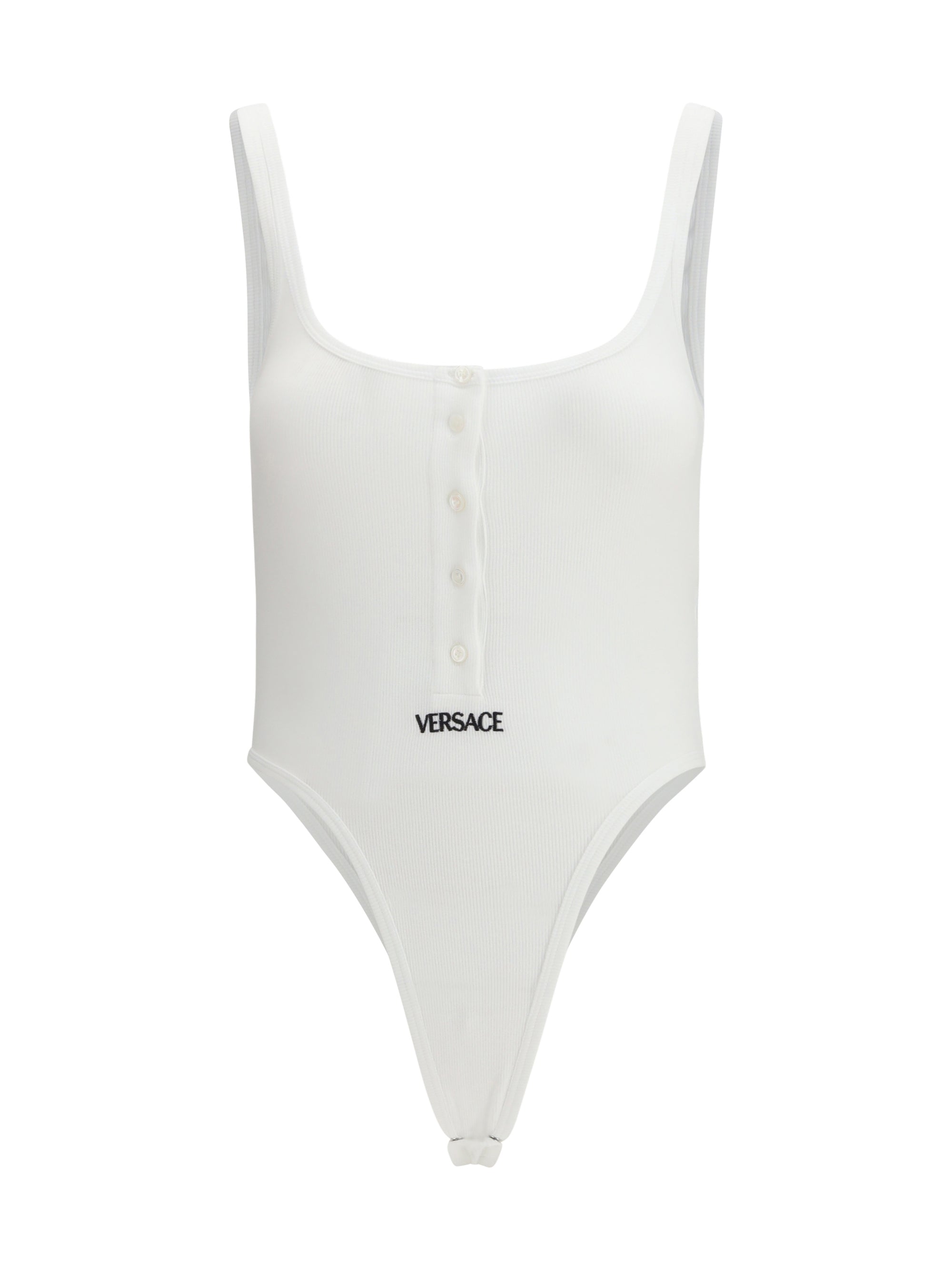 VERSACE 1 ribbed cotton bodysuit