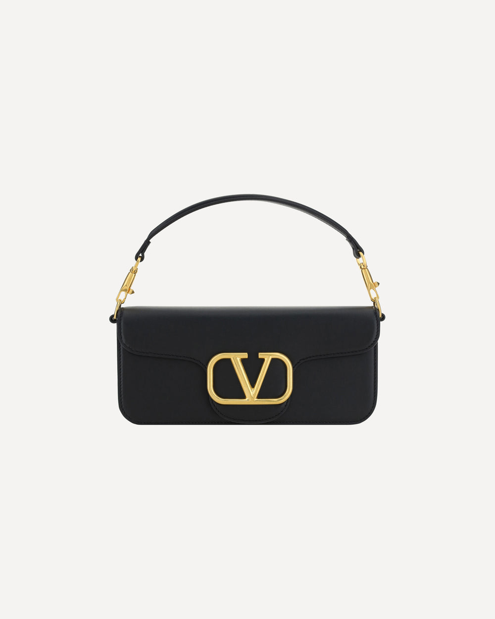 Valentino Garavani The Locò Leather Shoulder Bag Black