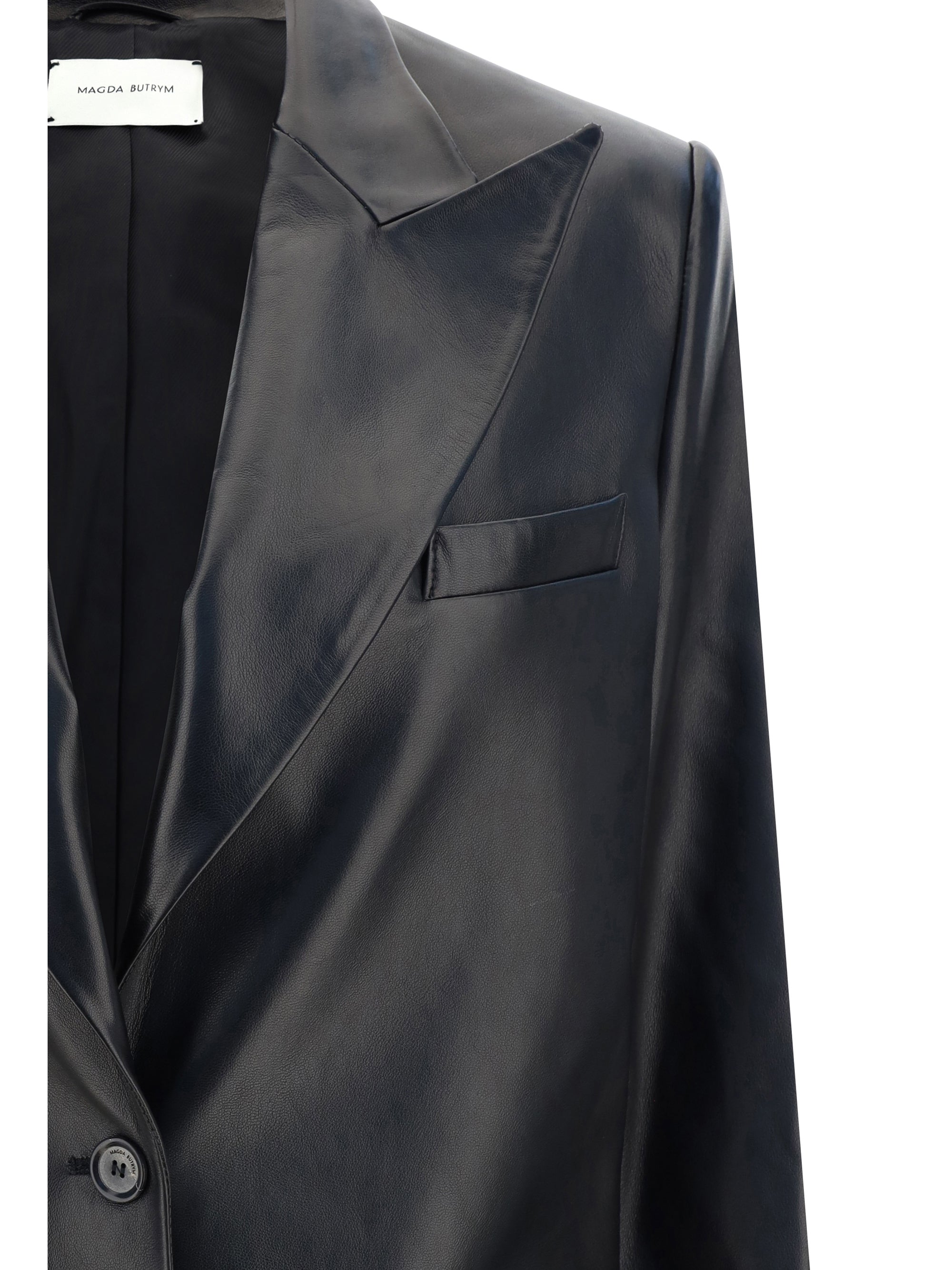 MAGDA BUTRYM 34 leather blazer jacket