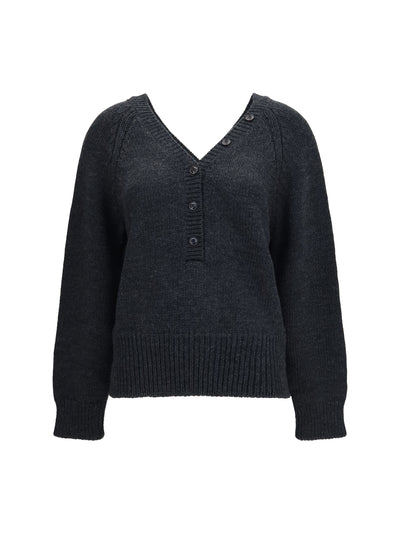 country henley merino cardigan