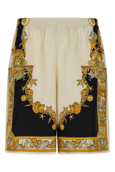 bermuda shorts in silk twill