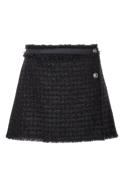 lurex wool blend skirt