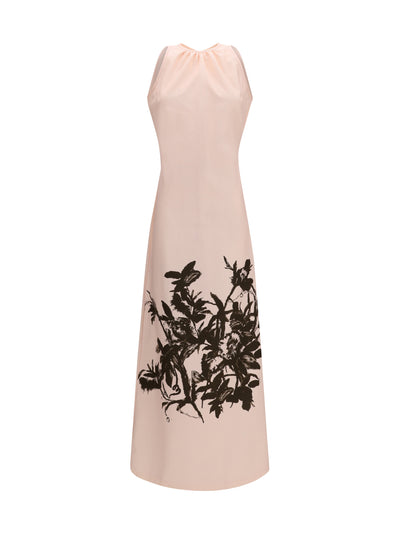 petunia long dress in cotton and viscose duchesse