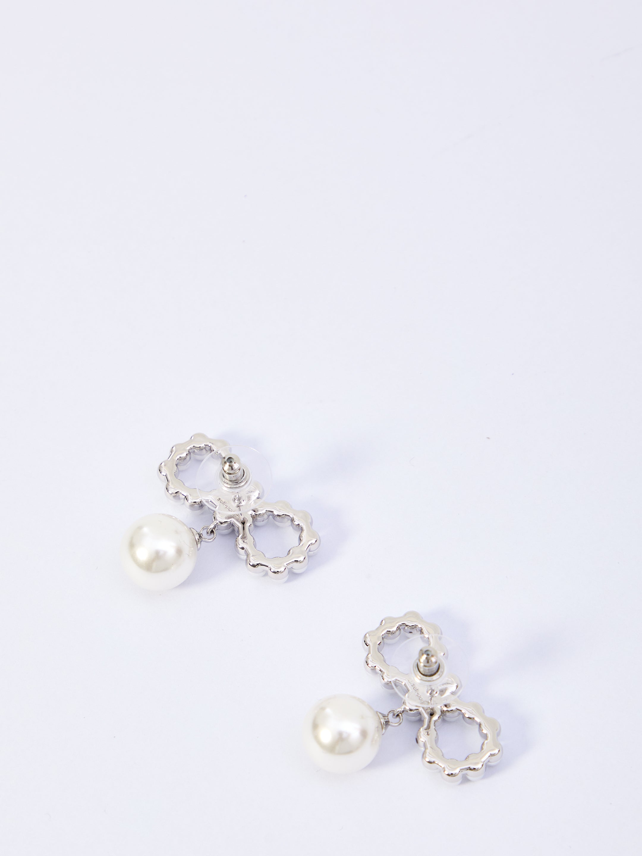 SELF PORTRAIT OS pearl bow earrings