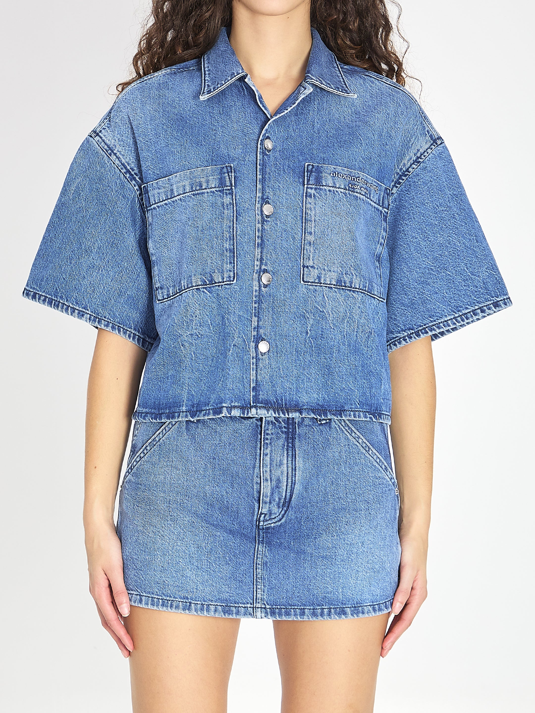 ALEXANDER WANG M cropped denim shirt