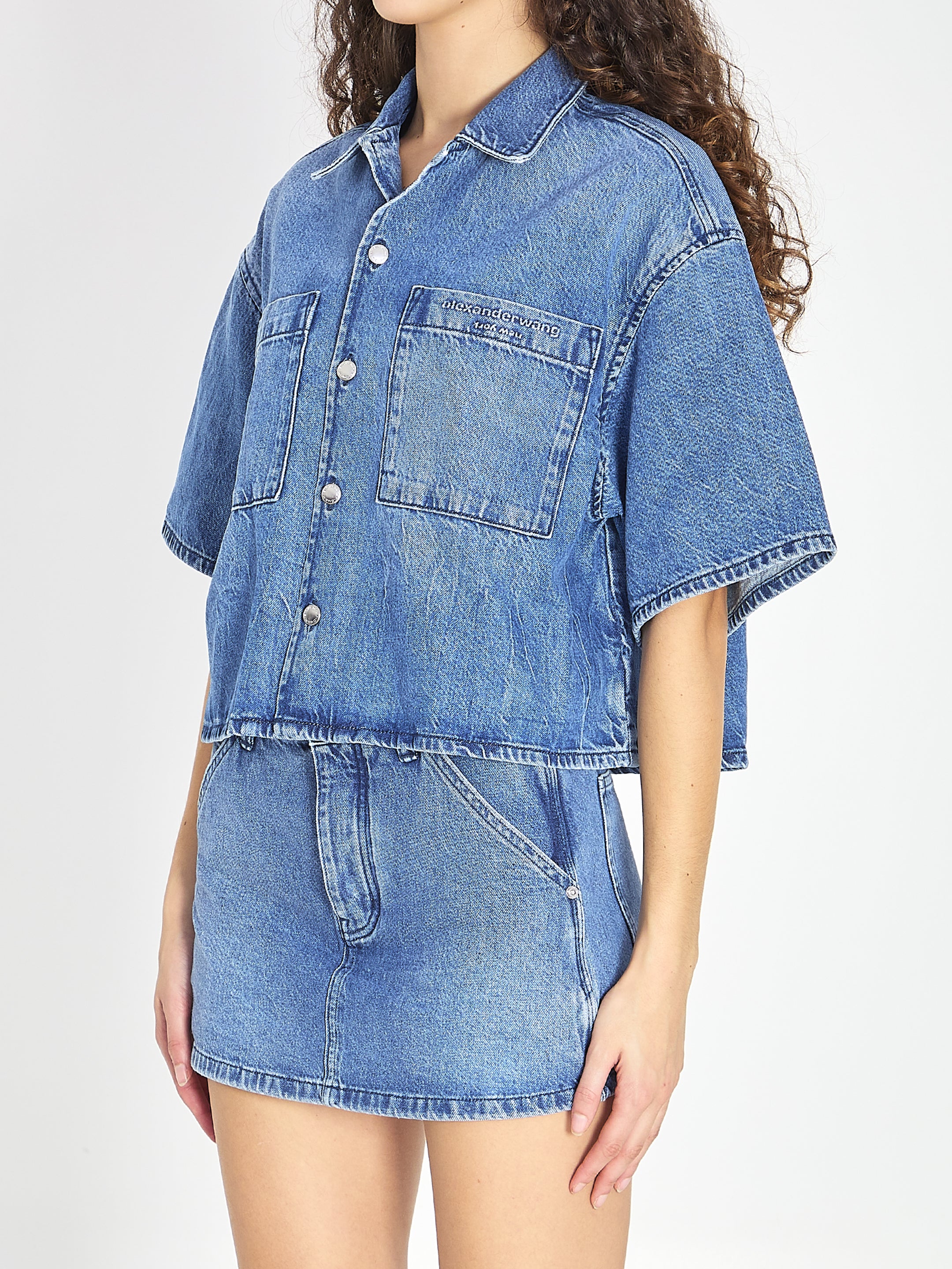 ALEXANDER WANG M cropped denim shirt