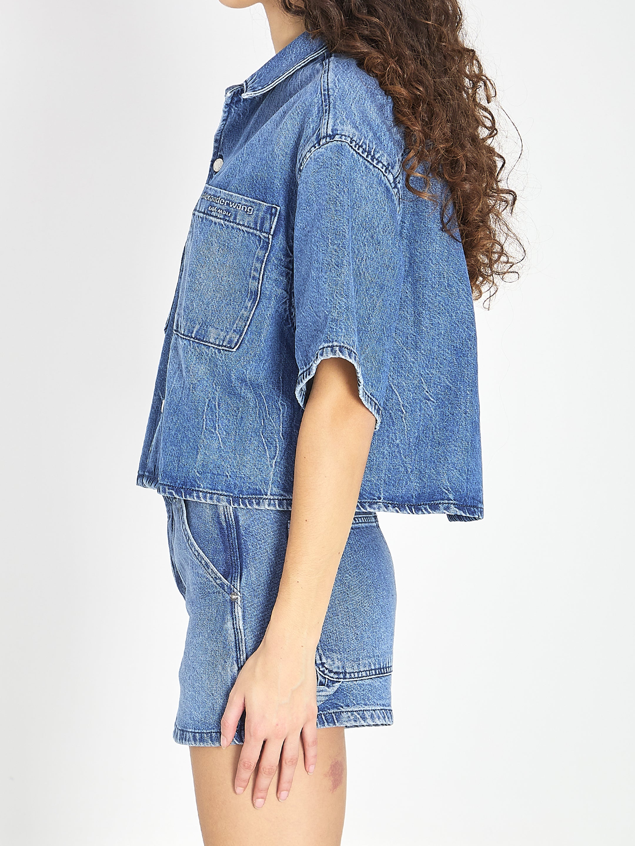 ALEXANDER WANG M cropped denim shirt