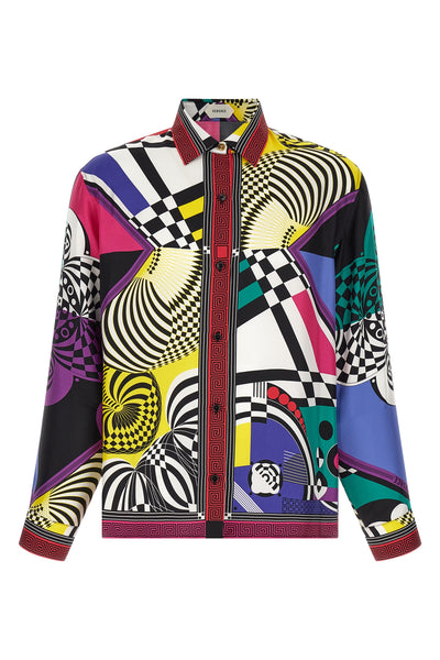 the versace shirt stands out as an exercise in sartorial precision and graphic i