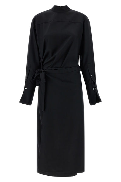 thalassa virgin wool flannel midi dress