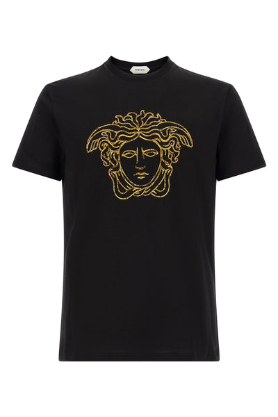 the versace compact cotton jersey t-shirt