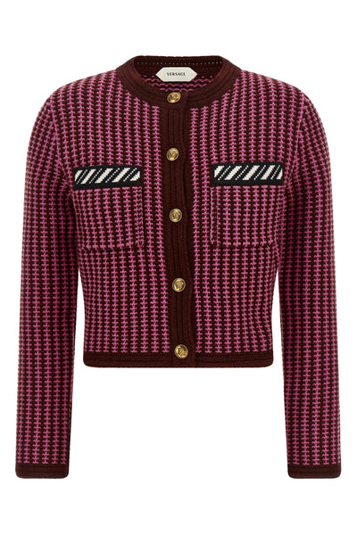 versaces wool knit cardigan defines a new sartorial aesthetic through meticulou
