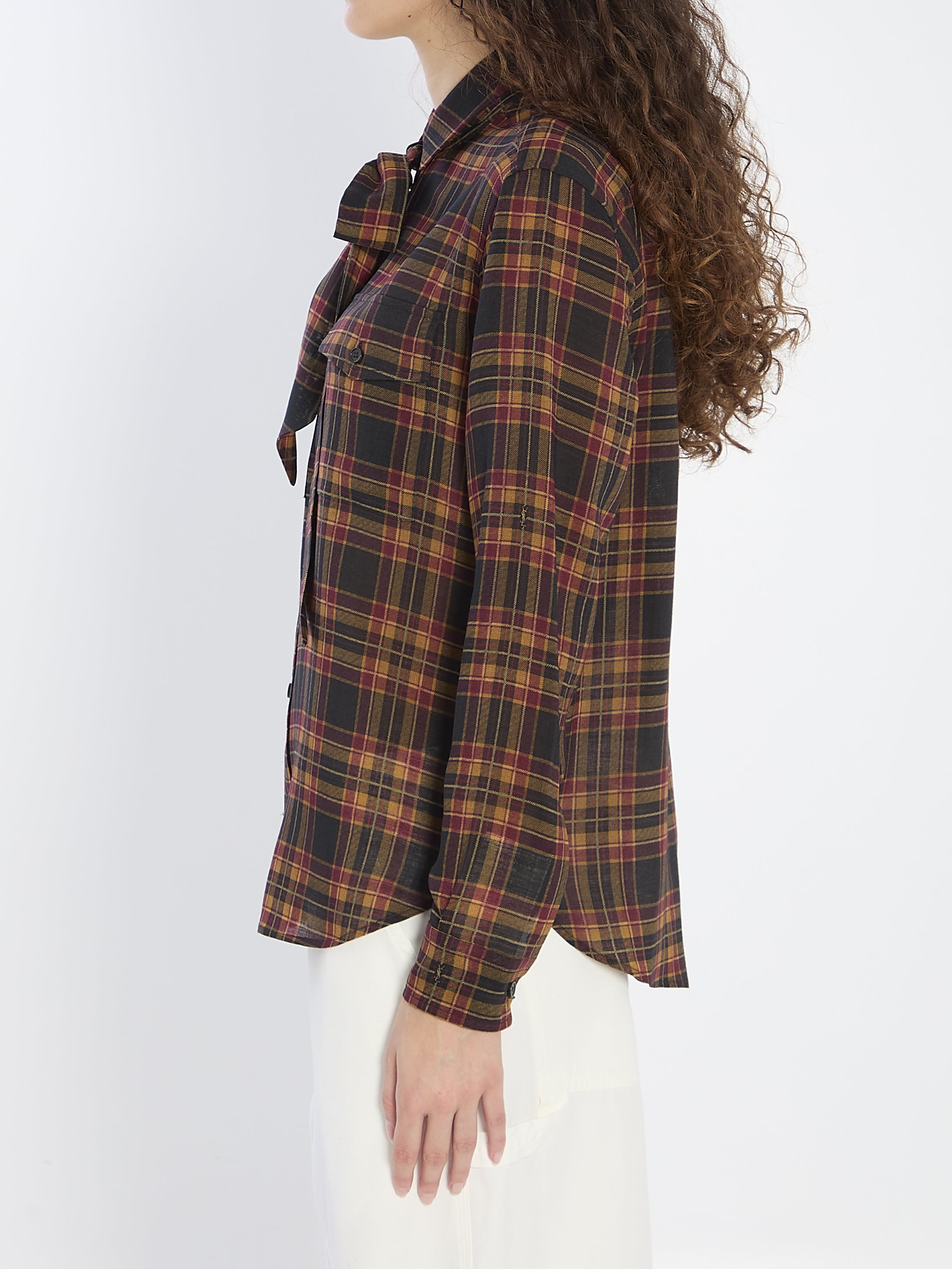 SAINT LAURENT M lavallière cassandre shirt