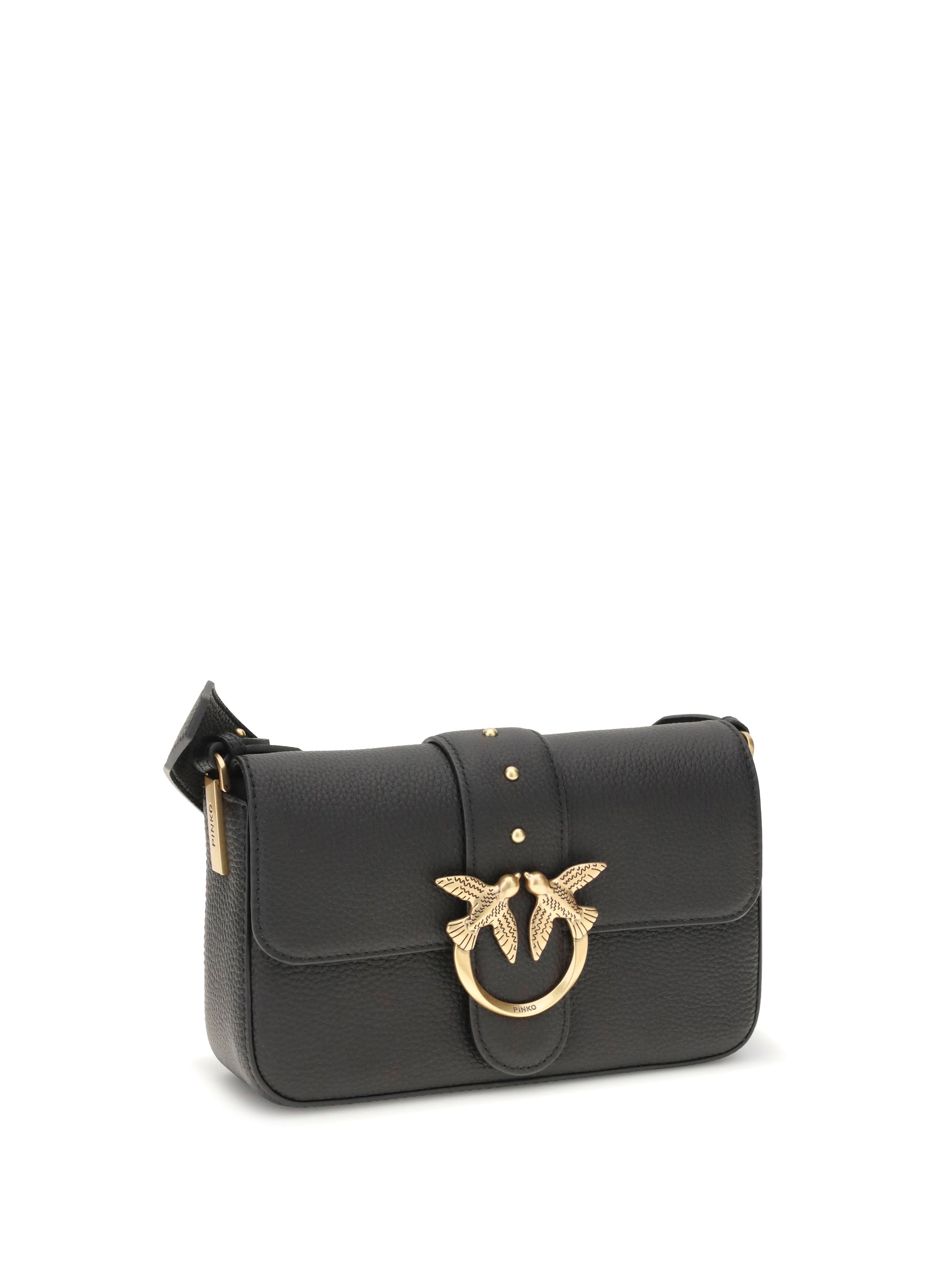 PINKO OS love leather shoulder bag