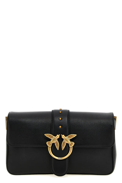 love slouchy classic shoulder bag in silk-touch leather