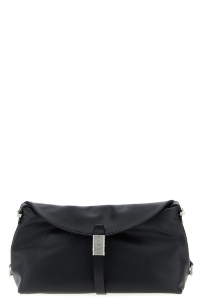 saddle baguette leather shoulder bag