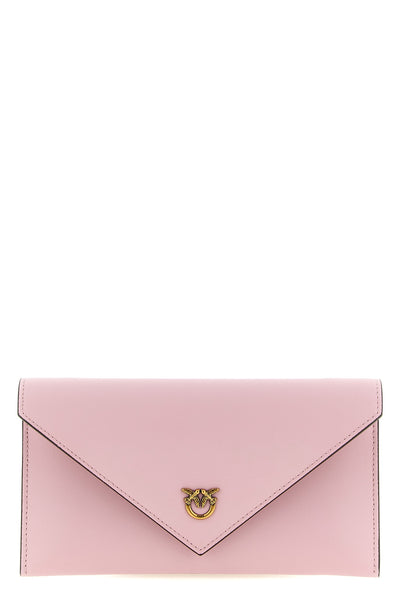 flat mini wallet on chain in silky hand-leather