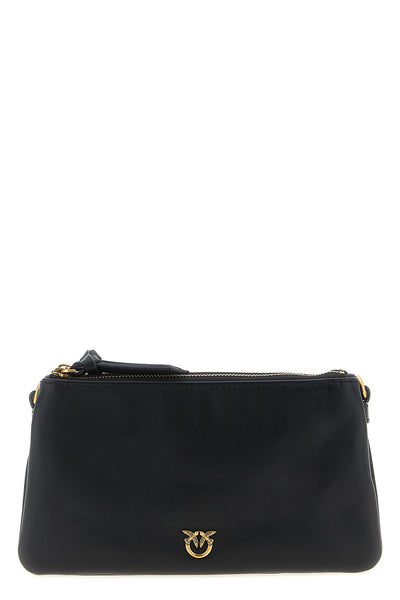 small leather mini double crossbody bag
