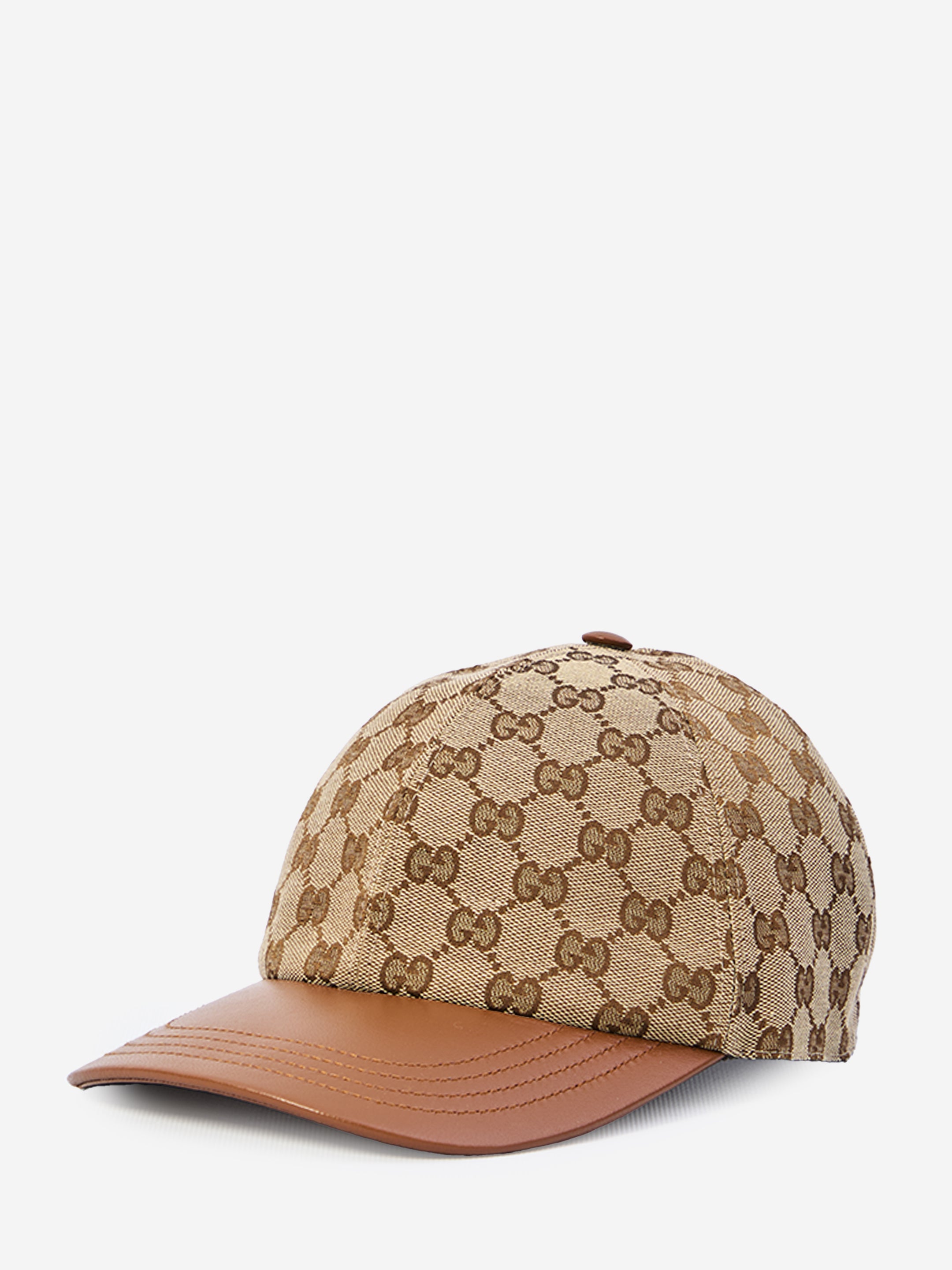 GUCCI S baseball cap with leather visor