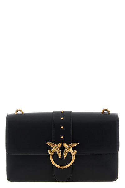 love one classic crossbody bag in silk-touch leather