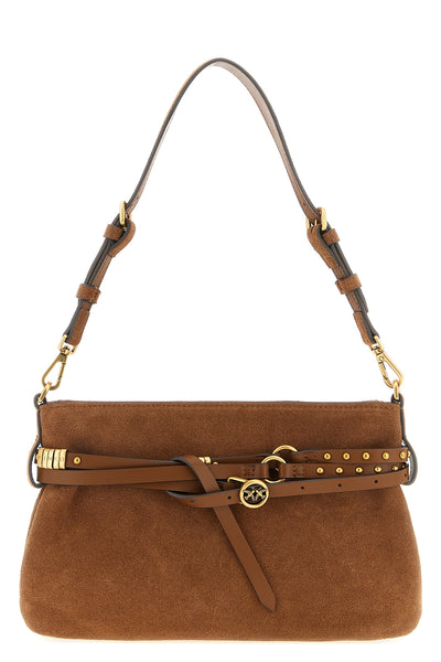 small suede shoulder bag belt mini