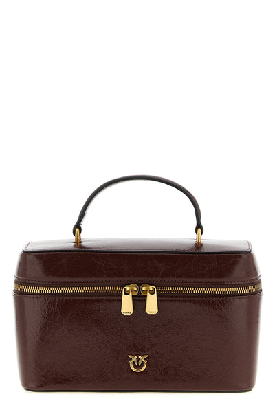 the pinko handbag stands out for a structured vanity case silhouette