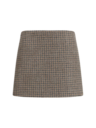 houndstooth mini skirt