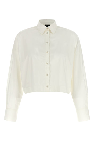 carne crop shirt in cotton poplin