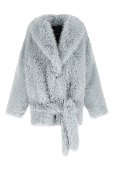 the blouson pinko jacket redefines winter volumes through a soft and enveloping