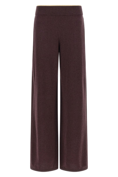 the knitted trousers pinko define a relaxed silhouette through wide and fluid vo