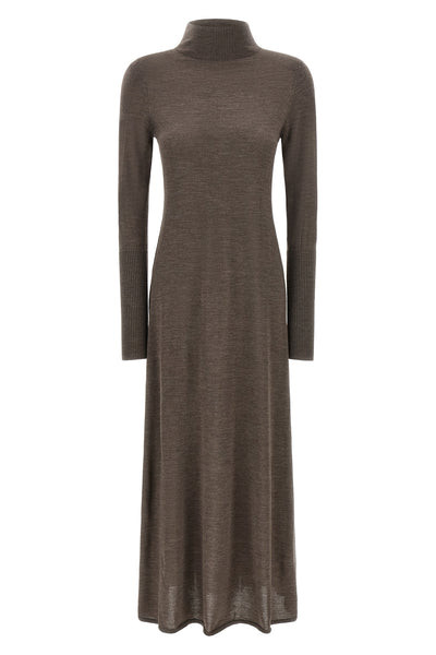 the long turtleneck dress pinko in pure merino wool defines an essential and sop
