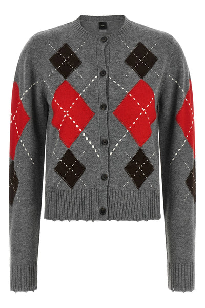 the cardiff pinko cardigan in a fine wool and cashmere blend redefines the cod