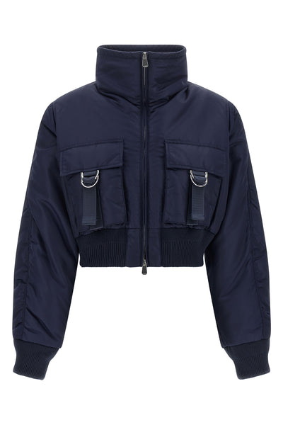 the pinko pinot bomber jacket redefines the codes of outerwear through a cropped