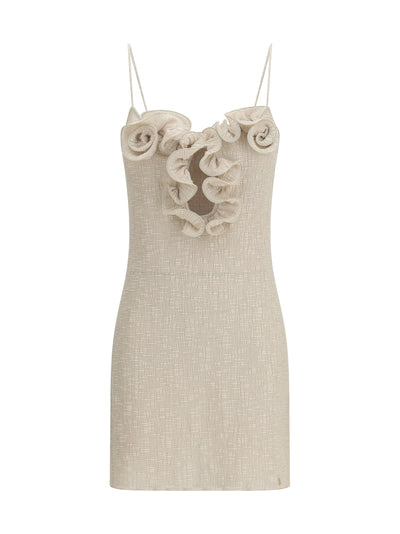 sleeveless crêpe beach mini dress