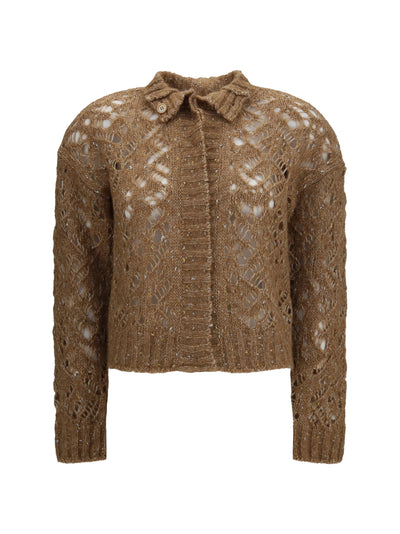 quarto openwork cardigan