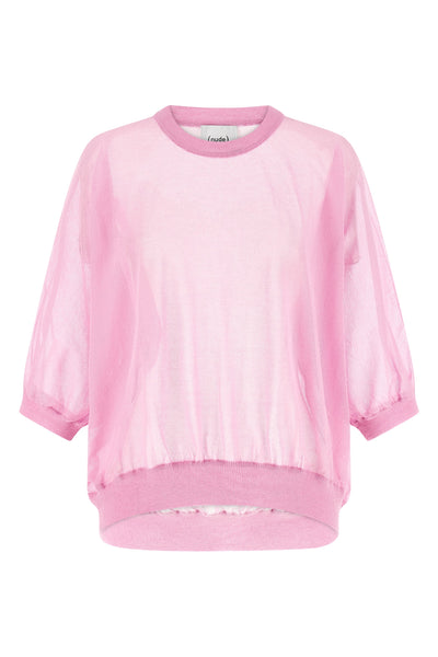 semi-transparent cotton blend sweater