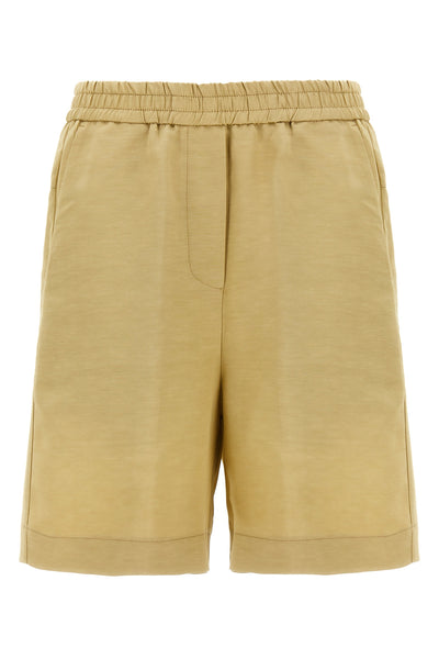 bermuda shorts in viscose and linen blend