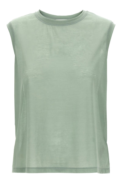 semi-transparent crêpe cotton top