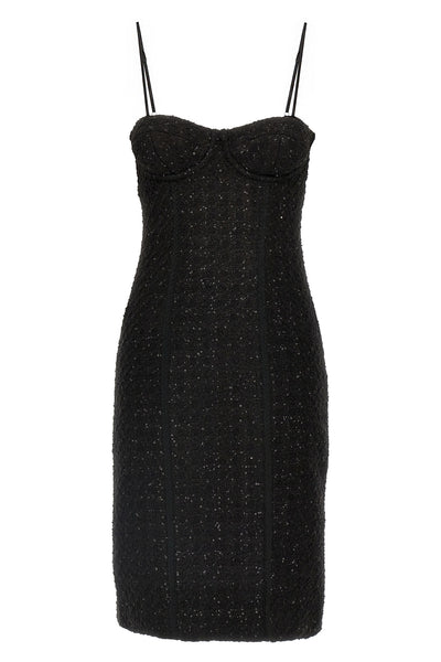 bouclé wool blend midi dress