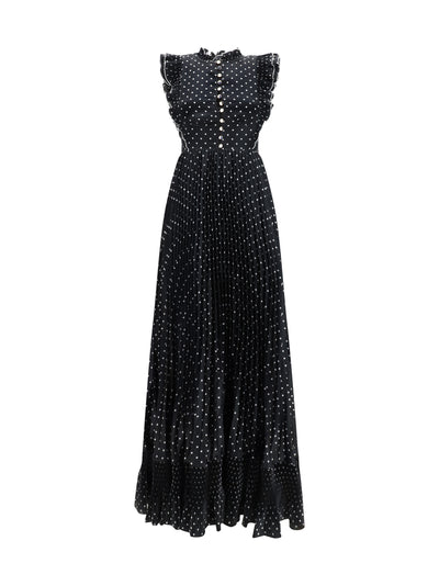 polka dot long dress