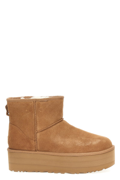 classic mini platform suede ankle boots