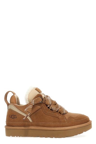lowmel sneakers in suede and recycled ballistic canvas mesh
