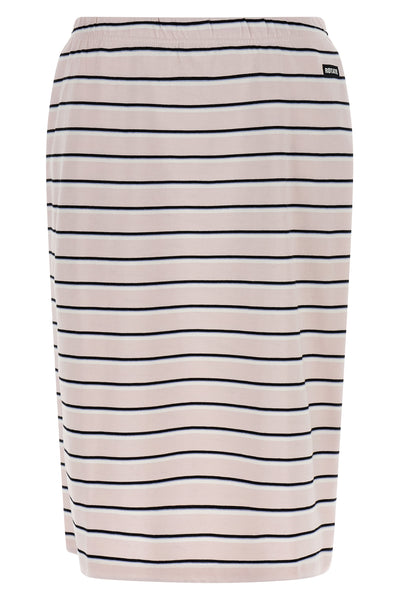 jersey midi striped stretch cotton skirt