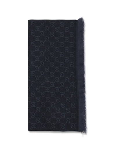 gg supreme embroidered wool scarf