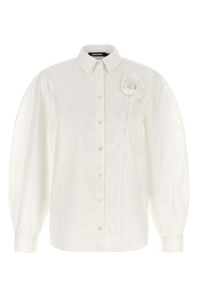 the rotate birger christensen shirt redefines classic volumes through an oversiz